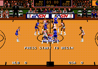 Team USA Basketball screenshot 5 for Sega Mega Drive